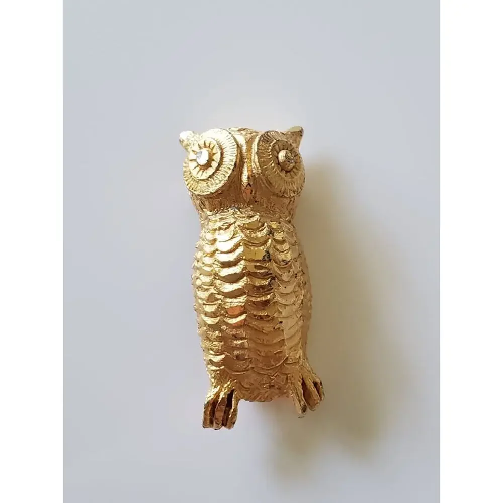 Vintage Gold-tone Owl Brooch